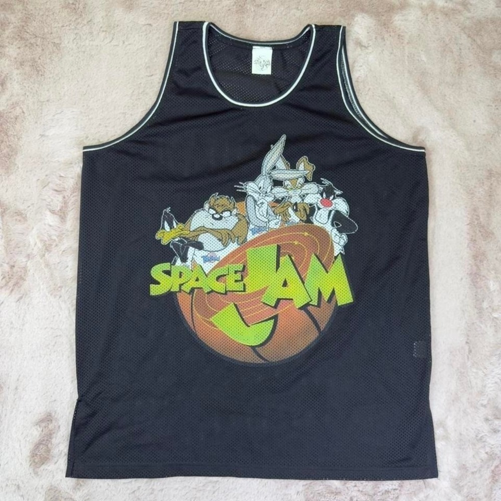 Vintage Space‎ Jam Looney Tunes Mesh Basketball Jersey 90s Y2K Bugs Bunny Taz